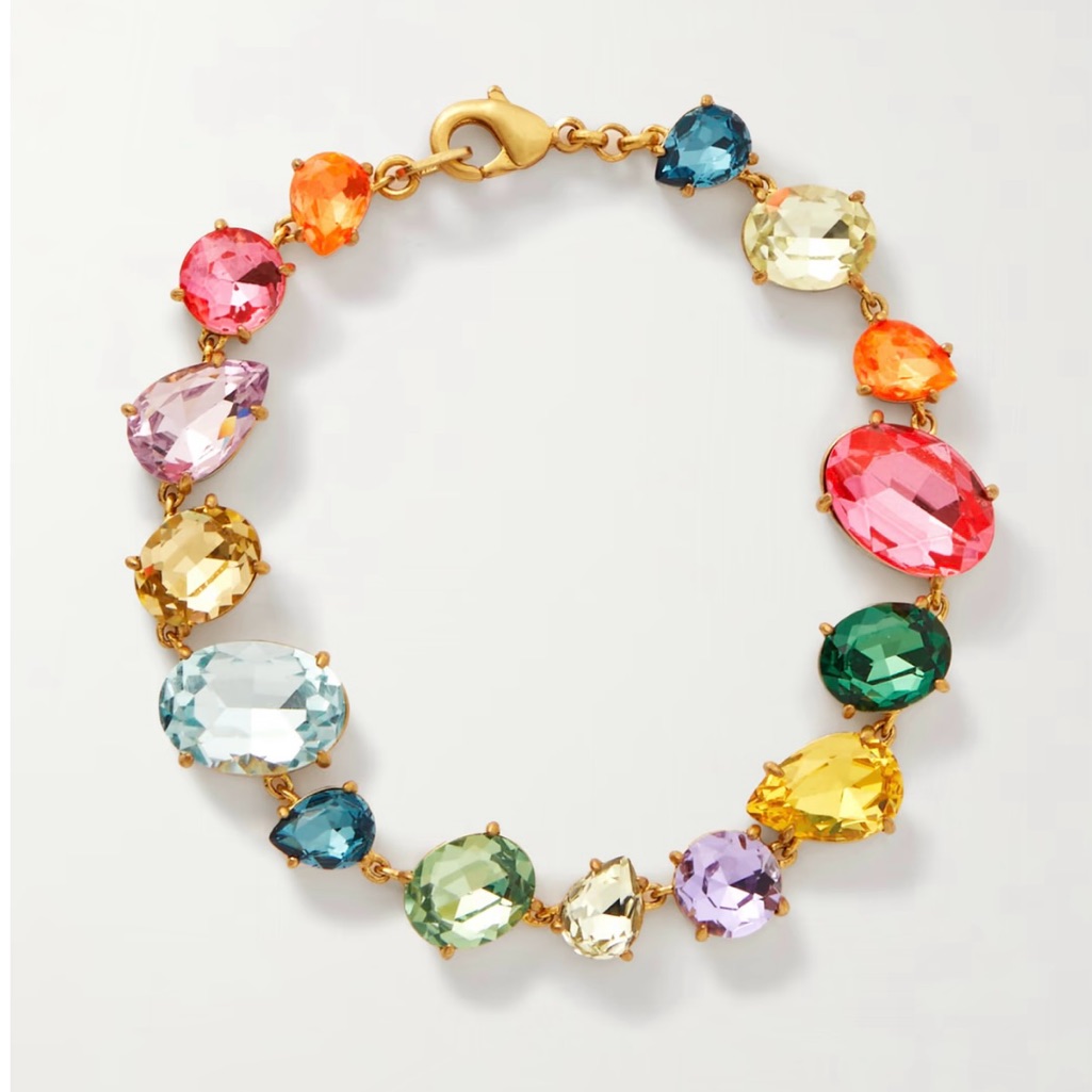 Roxanne Assoulin - The Mad Merry Marvelous Gold-Tone Crystal Bracelet -